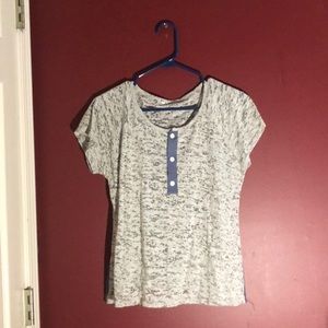 Slightly Transparent Light Gray Button-Down Shirt